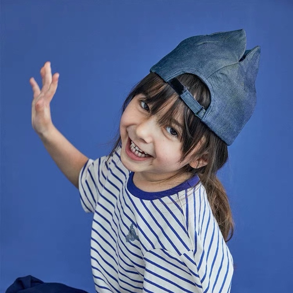 Private label kids denim hat